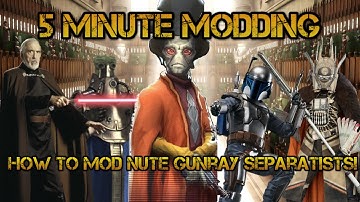 SWGOH - How To Mod Nute Gunray Separatists - 5 Minute Modding - TB/GAC/TW - Strong Defensive Team!