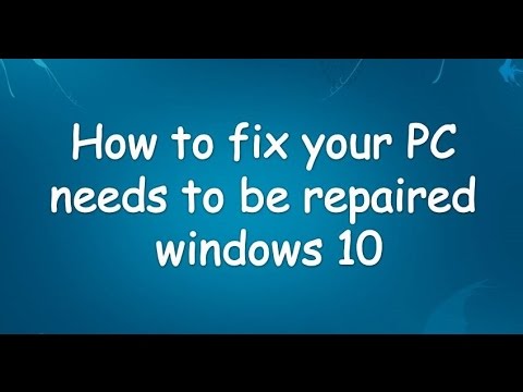 How to fix your PC needs to be repaired windows 10 2017 (0xc000000f ...
