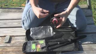 Testing the Piscator Zone Portable Fishing Pole Set.