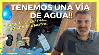 VÍA DE AGUA por la BOCINA  ALINEAR el MOTOR  del BARCO