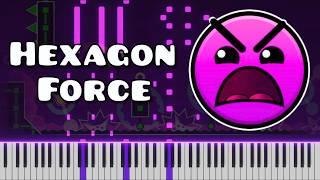 Hexagon Force - Waterflame (Geometry Dash) | Piano Tutorial