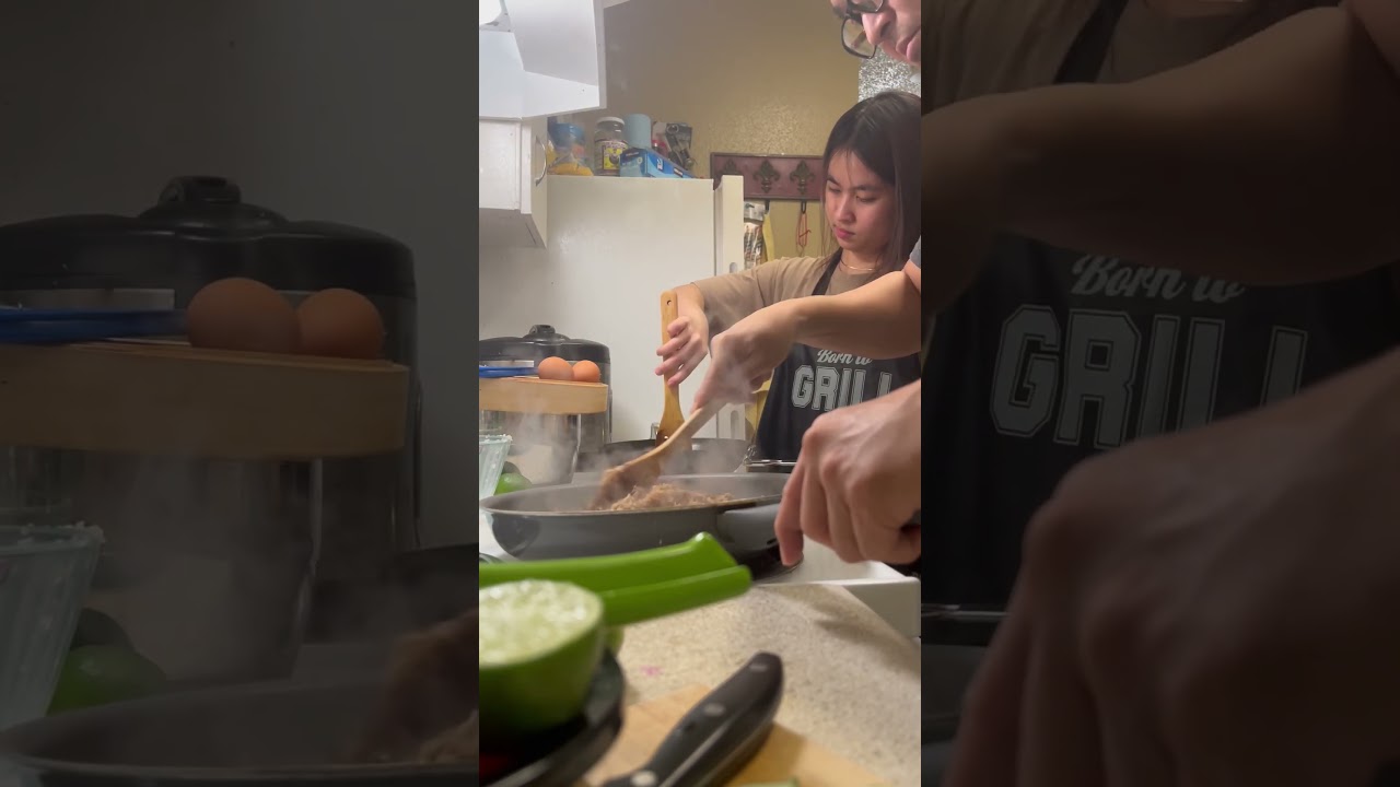 small apartment and crowded kitchen. 