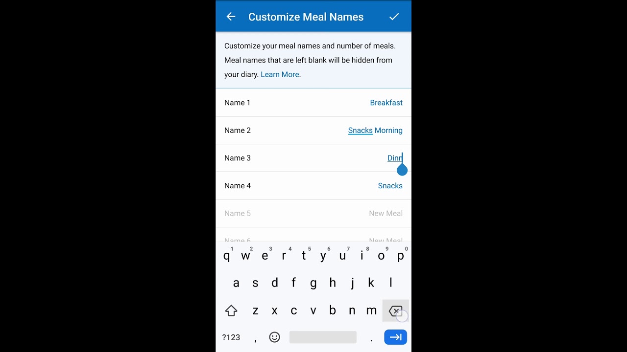 How To Add More Meals To Calorie Counter MyFitnessPal App YouTube