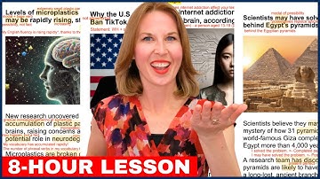 8 HOUR ENGLISH LESSON - Learn English with the NEWS And Improve Your Fluency