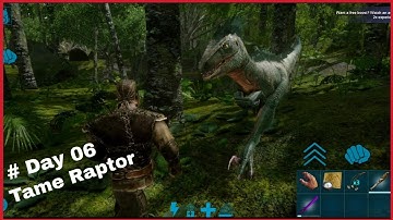 ARK: Survival Evolved Mobile (Taming Raptor) Gameplay #6 (IOS Android)