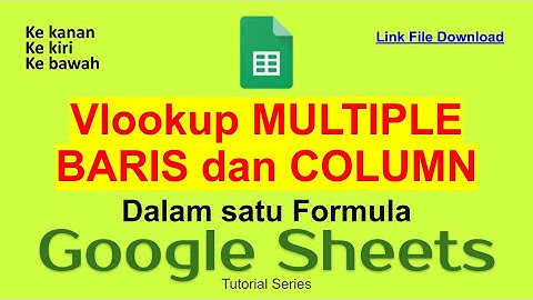 55 Vlookup Multiple Row and Column