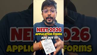NEET 2026 Application Form Out Now! ✅ #neet2026 #neet2026applicationfrom #neetlatest