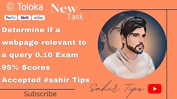 Determine if a webpage relevant to a query 0.10 Exam 95% Scores Accepted #sahir Tips #subscribe #sub