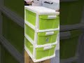 Standing chest of drawers, multicolour plastic storage with anti slip shoes &amp; trolley wheels