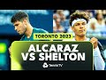 Carlos alcarazs toronto debut vs ben shelton   toronto 2023 highlights