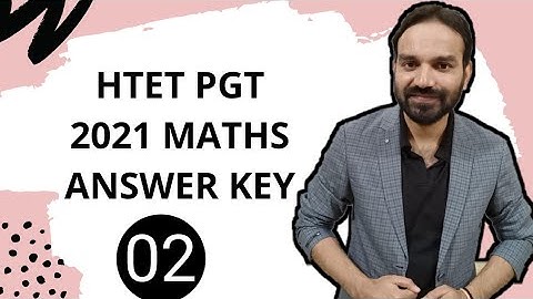 HTET PGT LEVEL 3 MATHS ANSWER KEY || 2 JANUARY 2021 || HTET PGT MATHS ANSWER KEY IN HINDI || PART 2