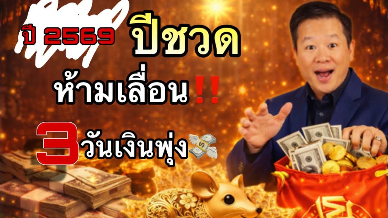 ‼️คนเกีดปีชวด⚠️🔥 3 วันเงินเข้าแรงที่สุดของ ปี 2569 🔥💸