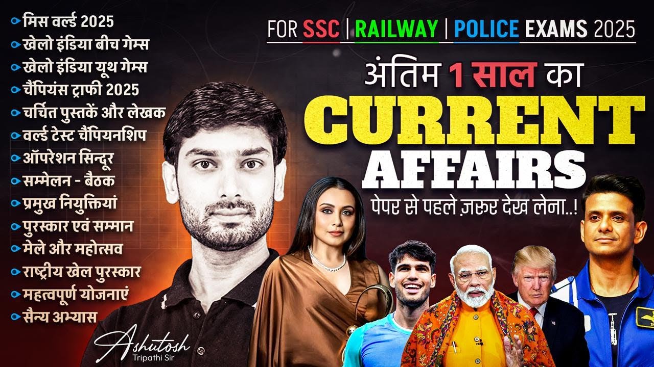 Current Affairs For SSC CGL, CHSL, MTS 2025 | Last 12 Month Current ...