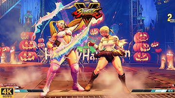 Street Fighter V | Cammy 💥 R. Mika | CPU vs CPU AI vs AI (hardest difficulty level)