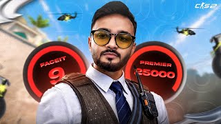 ⚡ CS 2 INDIA LIVE |⚡FACEIT LEVEL 10⚡PREMIER 25K 💪 !discord #cs2