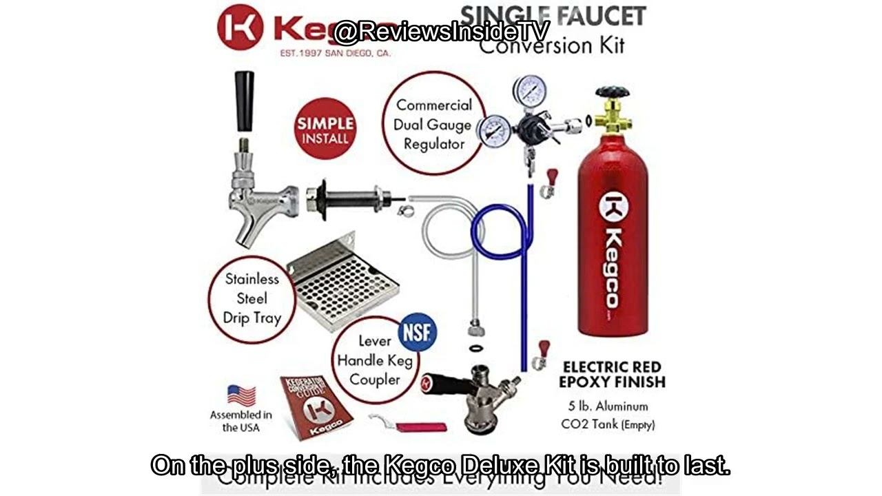 Kegco 2-Tap Kegerator Conversion Kit (Without Tank) - Everything To Turn A Fridge/Freezer Into A Dual-Keg Draft System