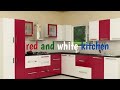 Red and white kitchen cabinets jaswant singh hry