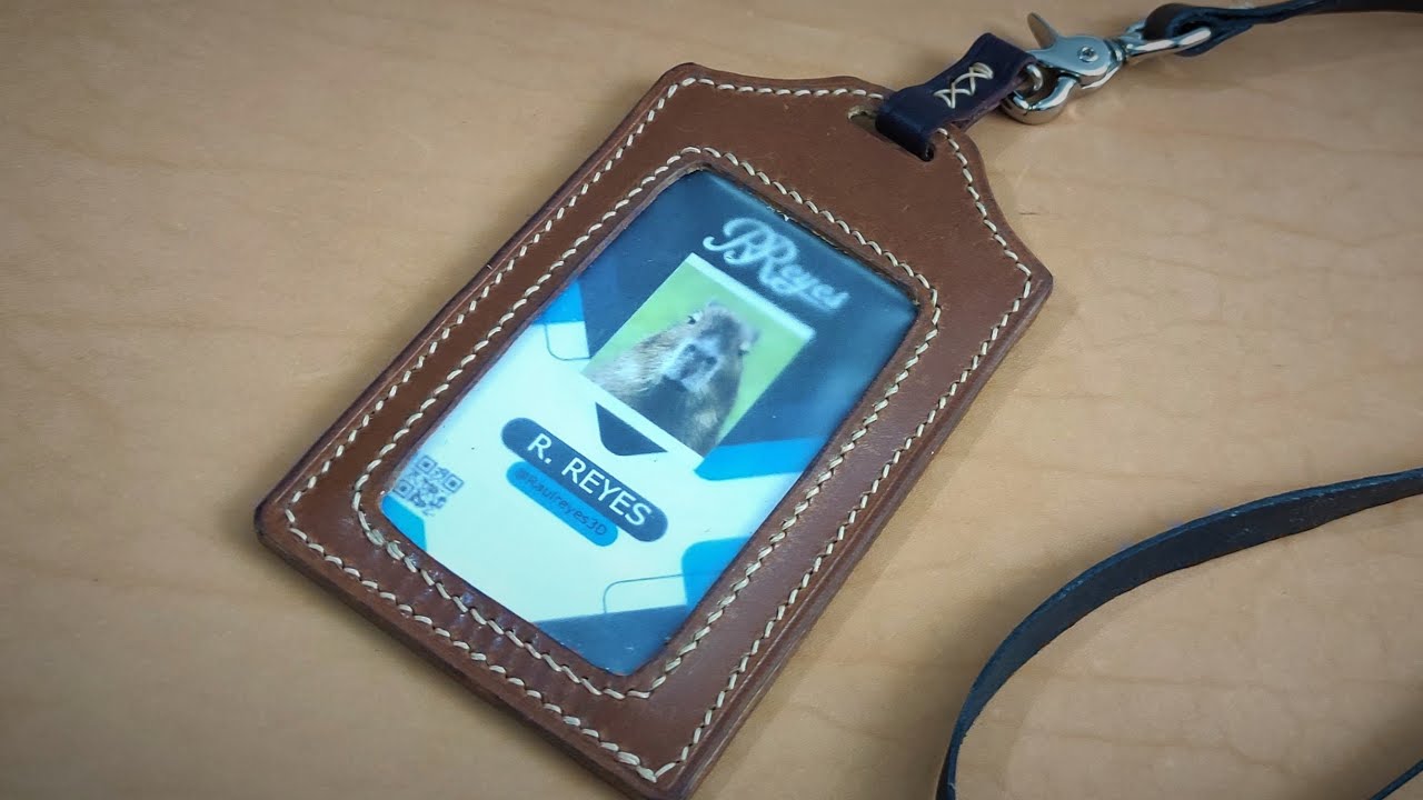 Tutorial: Como hacer porta Credencial Gafete  en cuero