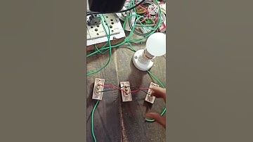 Three Two Way Switch 💡One Bulb Connection #shorts #electrical #twowayswitch #connection