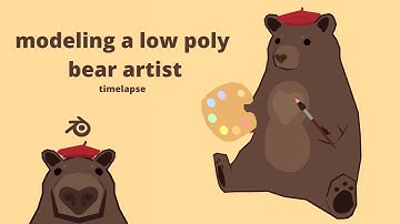 Modeling a Low Poly Bear Artist | Blender 3.1 Timelapse