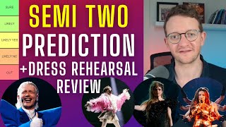 SECOND SEMI Prediction and Review of Dress Rehearsal - EUROVISION 2024