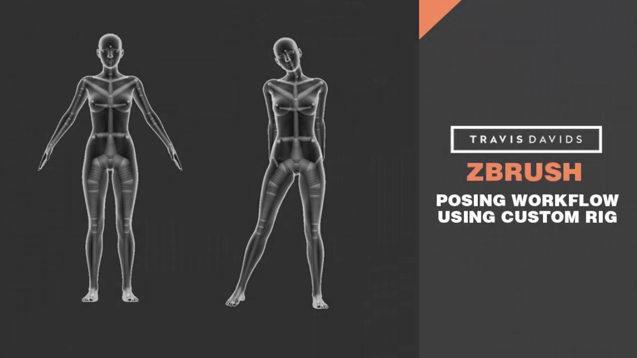 Zbrush - How To Set Up And Use The Custom Posing Rig - YouTube