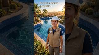 🏜️💦 Desert Pool Miracle!#DesertPool #Construction #AmazingBuild#Pool #Engineering #ViralVideo