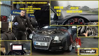 AUDI S8 V10 5 2   Défaut bloc ABS + purge  + essai du véhicule