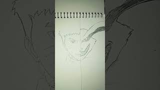 Drawing of Naruto Uzumaki with kurama