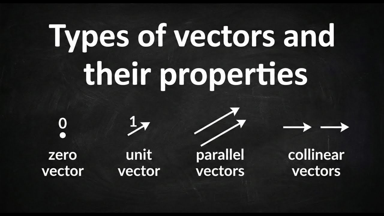 TYPES OF VECTORS || ( Lecture 2) || Vector Algebra - YouTube