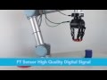 3-Finger Robot Hand with Force Torque Sensor on Universal Robots in a Weight Measurement Application