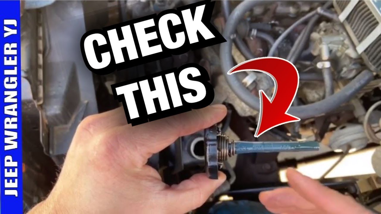 How To Check 87-95 Wrangler Power Steering Fluid Level - YouTube