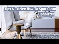 Tips and Tricks How To Spot Clean Upholstery