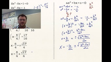 4.4 The Quadratic Formula (Pre-Calculus 20)