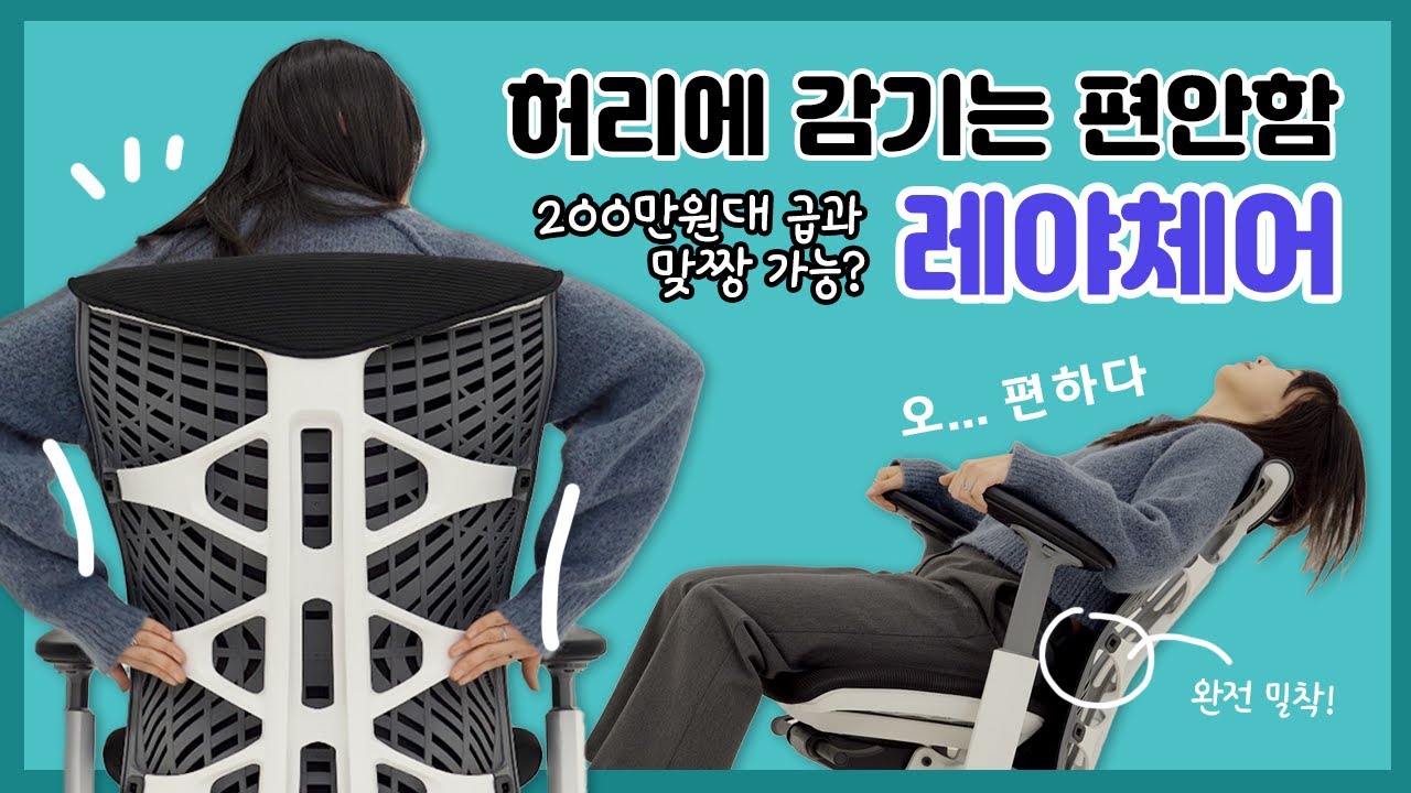 허리에 촥 감기는 안착의자 레야체어! 이제 의자도 노프레임이 대세?!
