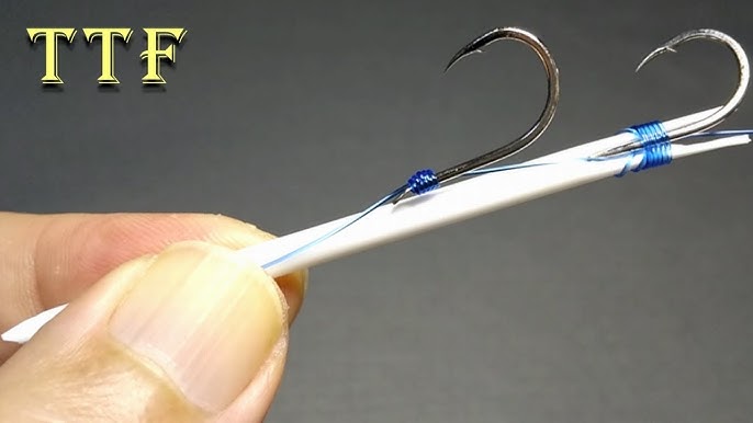 Fishing knot : How to tying two hooks to fishing line It's easy to make  with a hairpin! 