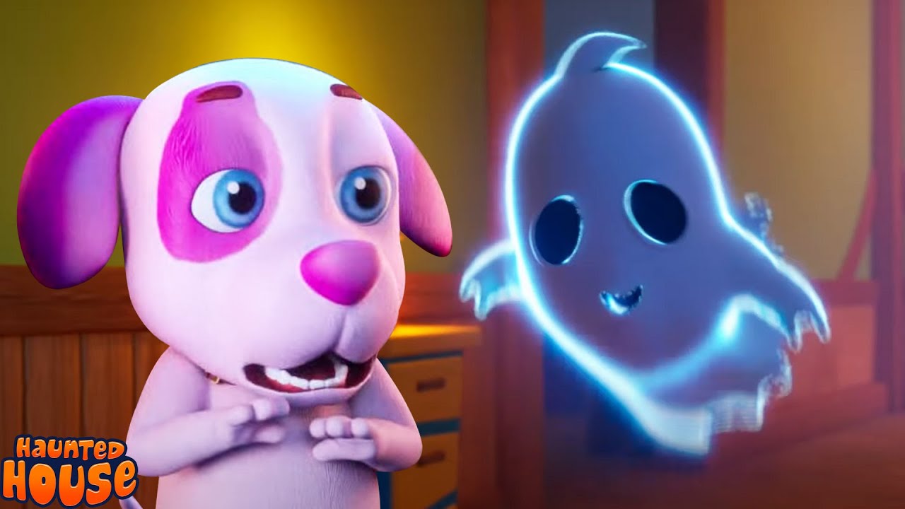 There Is The Ghost In The House, Halloween Rhyme And Spooky Cartoon