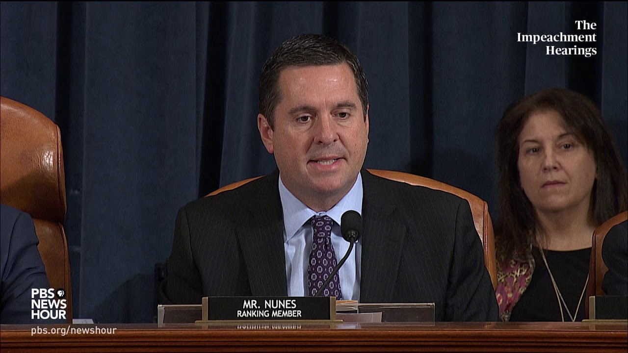 WATCH: Rep. Nunes’ full opening statement in Hill and Holmes hearing | Trump's first impeachment