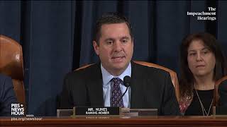 WATCH: Rep. Nunes’ full opening statement in Hill and Holmes hearing | Trump's first impeachment