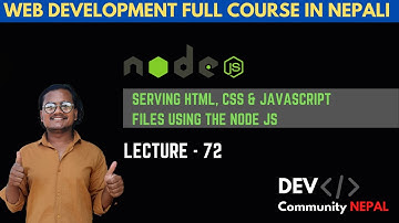 Backend Tutorial: Serving HTML files using Node Js | Web Development Tutorials