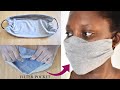 FITTED FABRIC FACEMASK WITH FILTER POCKET FROM A TEE SHIRT in 10 minutes | No Sewing Machine needed!