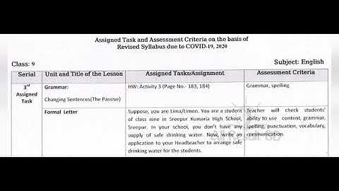 নবম শ্রেণির ৫ম সপ্তাহের এসাইনমেন্ট। Class 9 5 week assignment।