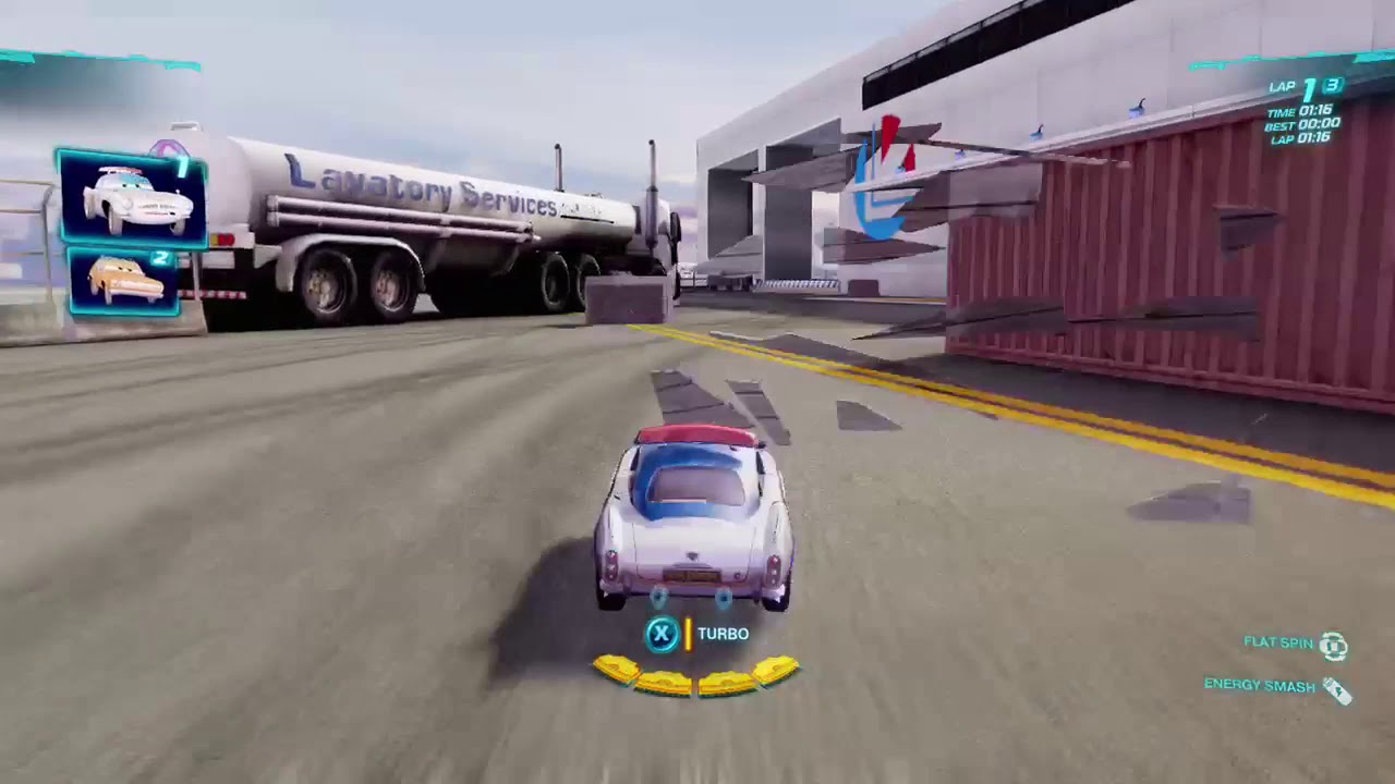 Cars 2 The Video Game | Finn Airport Security - Runway Tour |