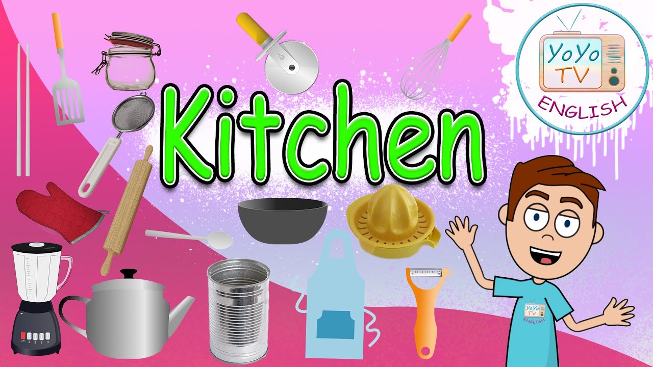 Kitchen vocabulary utensils in the kitchen kitchen words YouTube