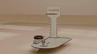 Inspirely | Basketball Catapult Wooden 3D Model Kit  | Step-By-Step Video