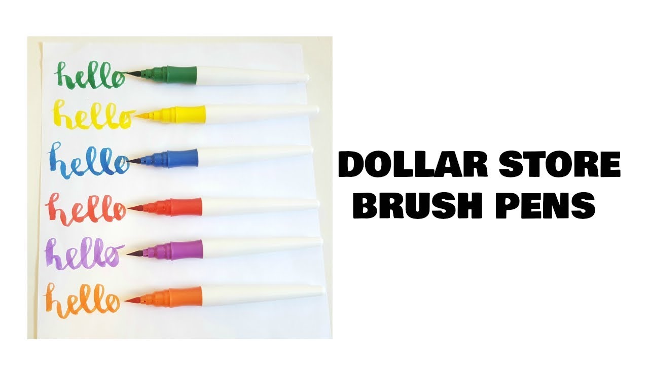 dollar store brush pens review 🖊️ YouTube