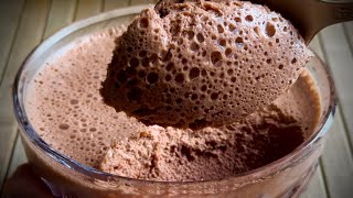 Delicate dessert made from two ingredients! Chocolate mousse in 10 minutes! Milk and chocolate!