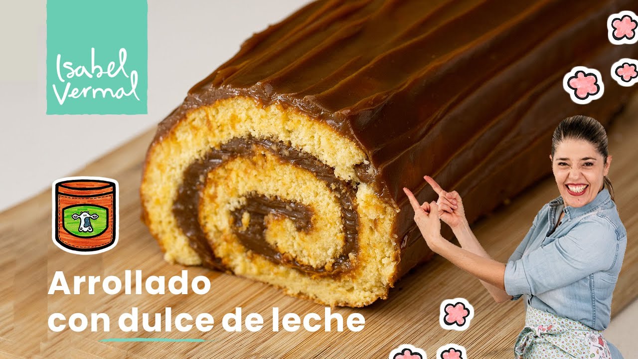 Arrollado con dulce de leche