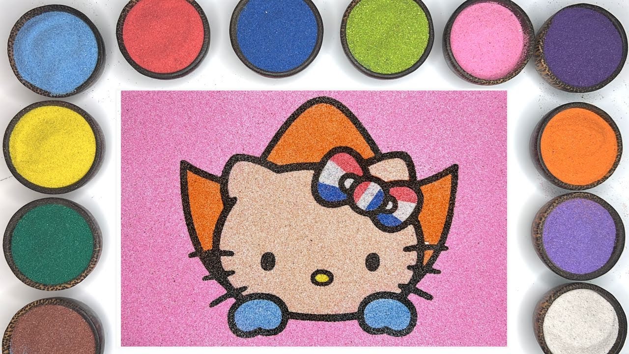 Sand Art Video DIY | Cute Hello Kitty Sand Painting