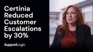 Certinia reduced customer escalations by 30% with SupportLogic